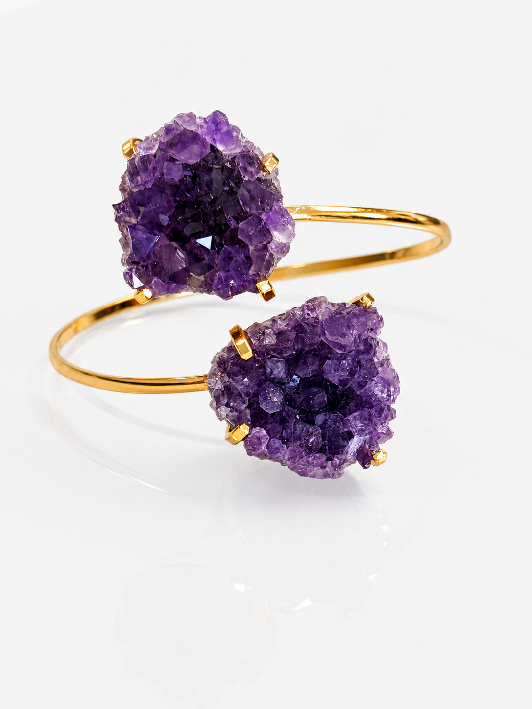 Double Amethyst Druzy Bracelet
