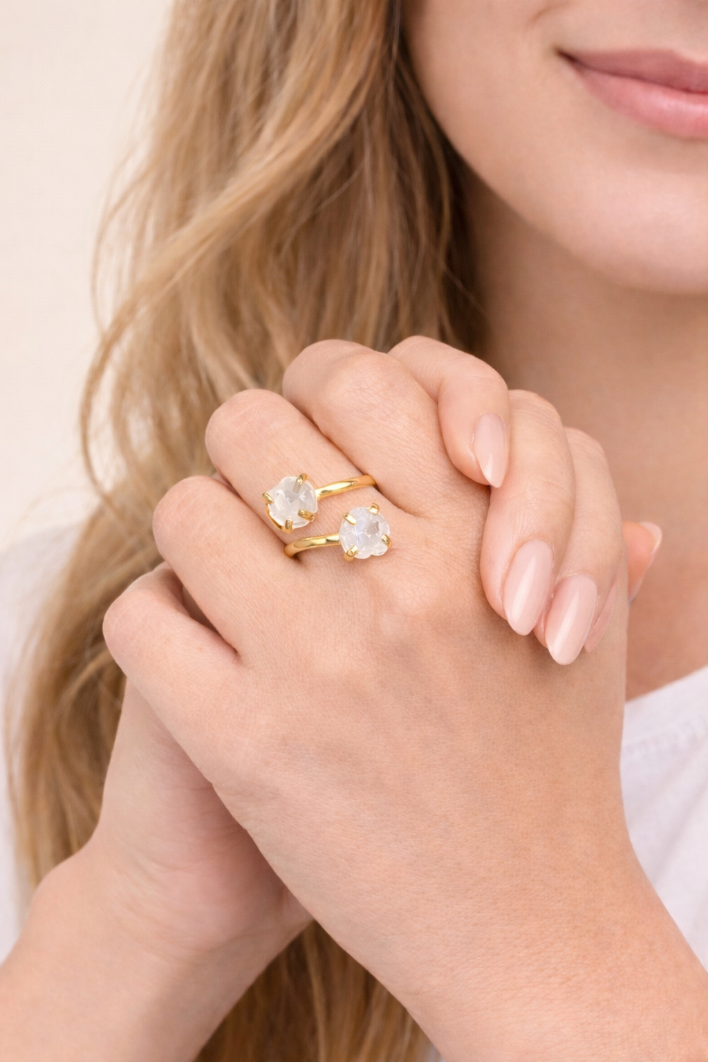 Moonstone Dual Ring – June Birthstone