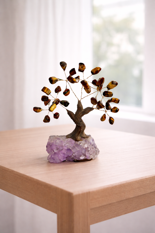 Tiger’s Eye & Amethyst Tree of Strength