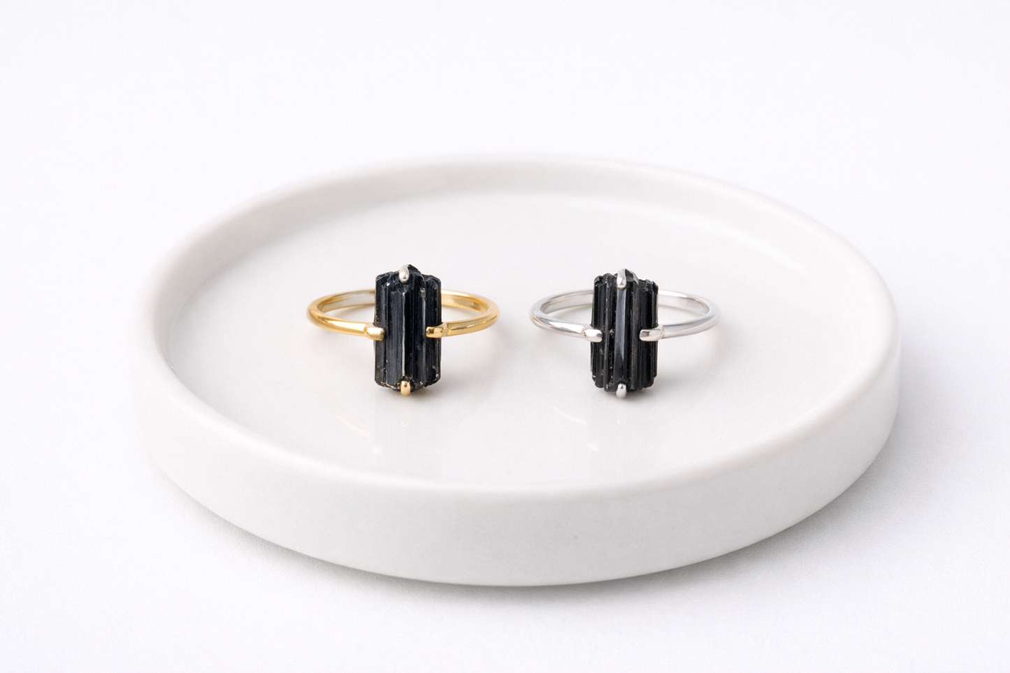 Small Black Tourmaline Ring