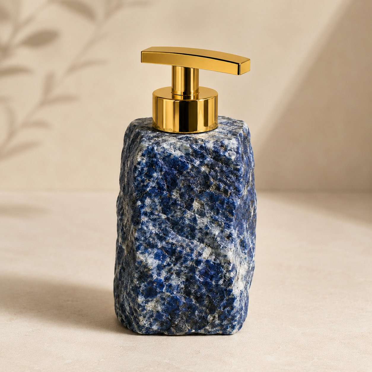 Sodalite Crystal Soap Dispenser
