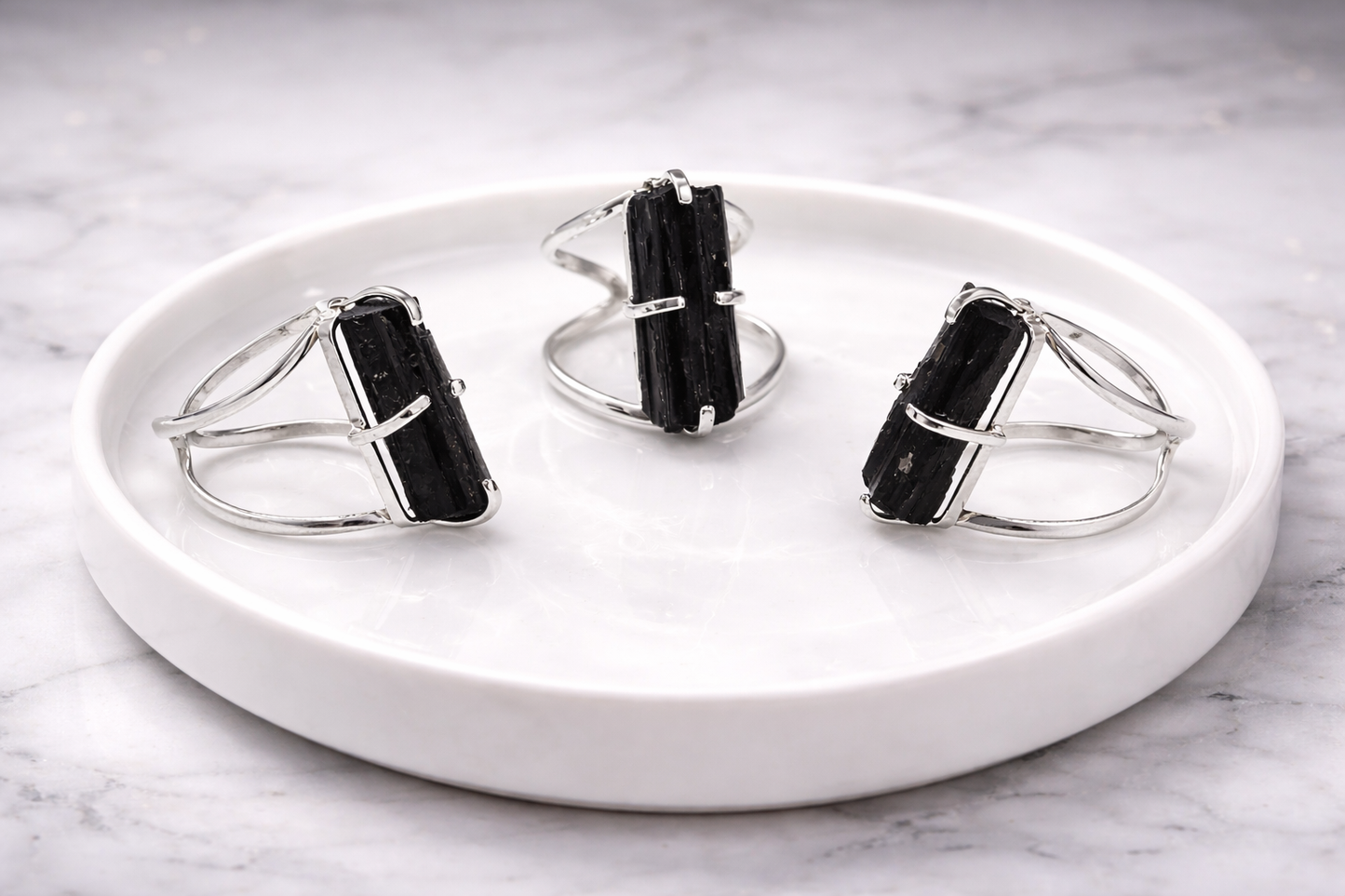 Black Tourmaline Ring (Adjustable 9-13)