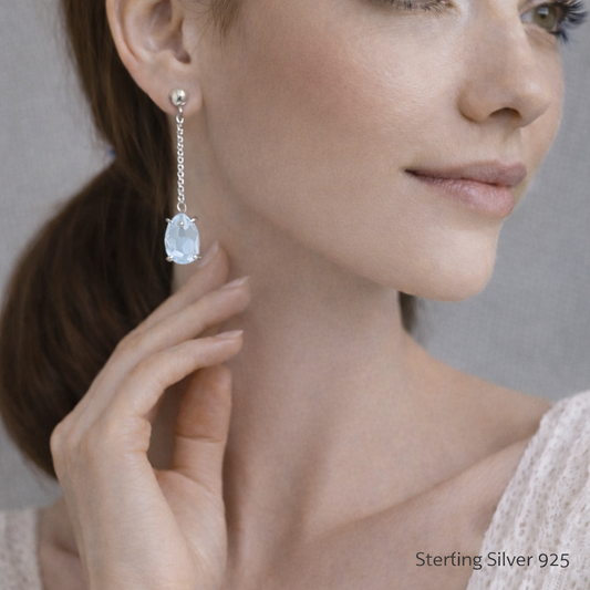 Everyday Elegance Gemstone Earrings Set Rose Quartz · Blue Topaz ·