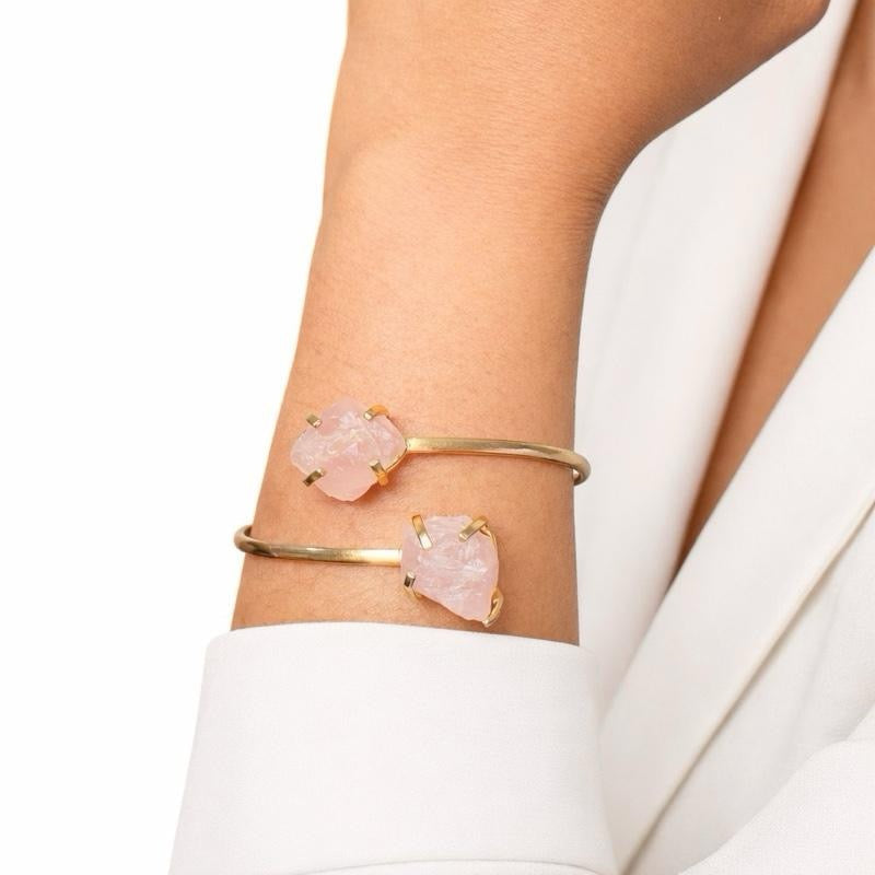 Rose Quartz Double Stone Bracelet