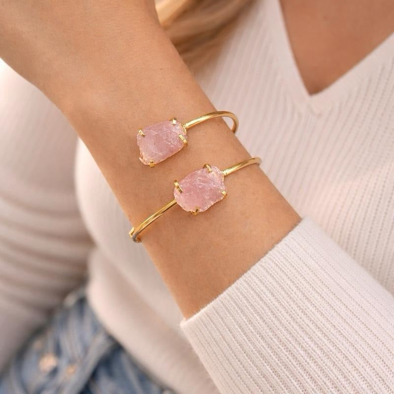 Rose Quartz Double Stone Bracelet