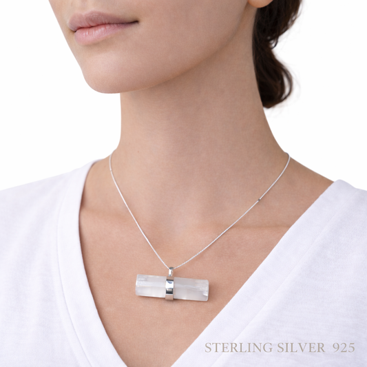 Selenite Bar Necklace