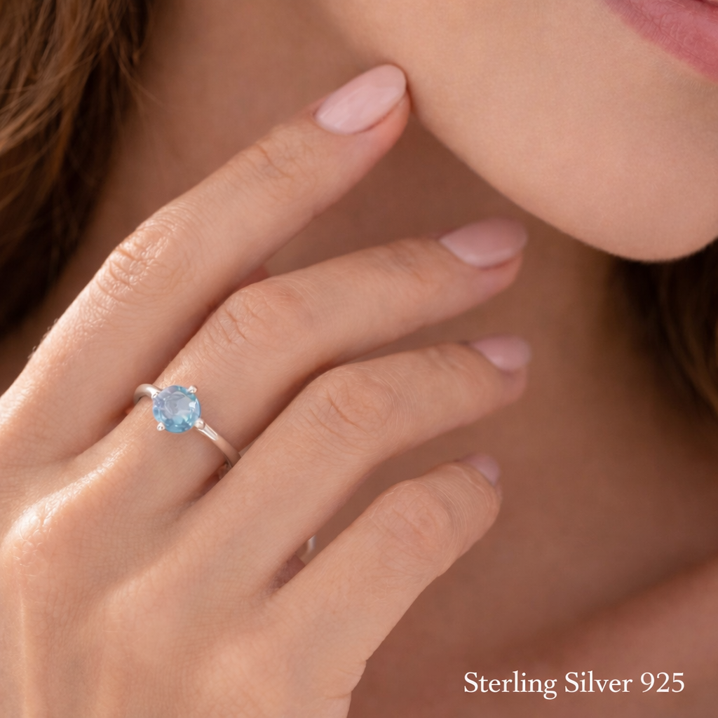 Blue Topaz Ring – November Birthstone