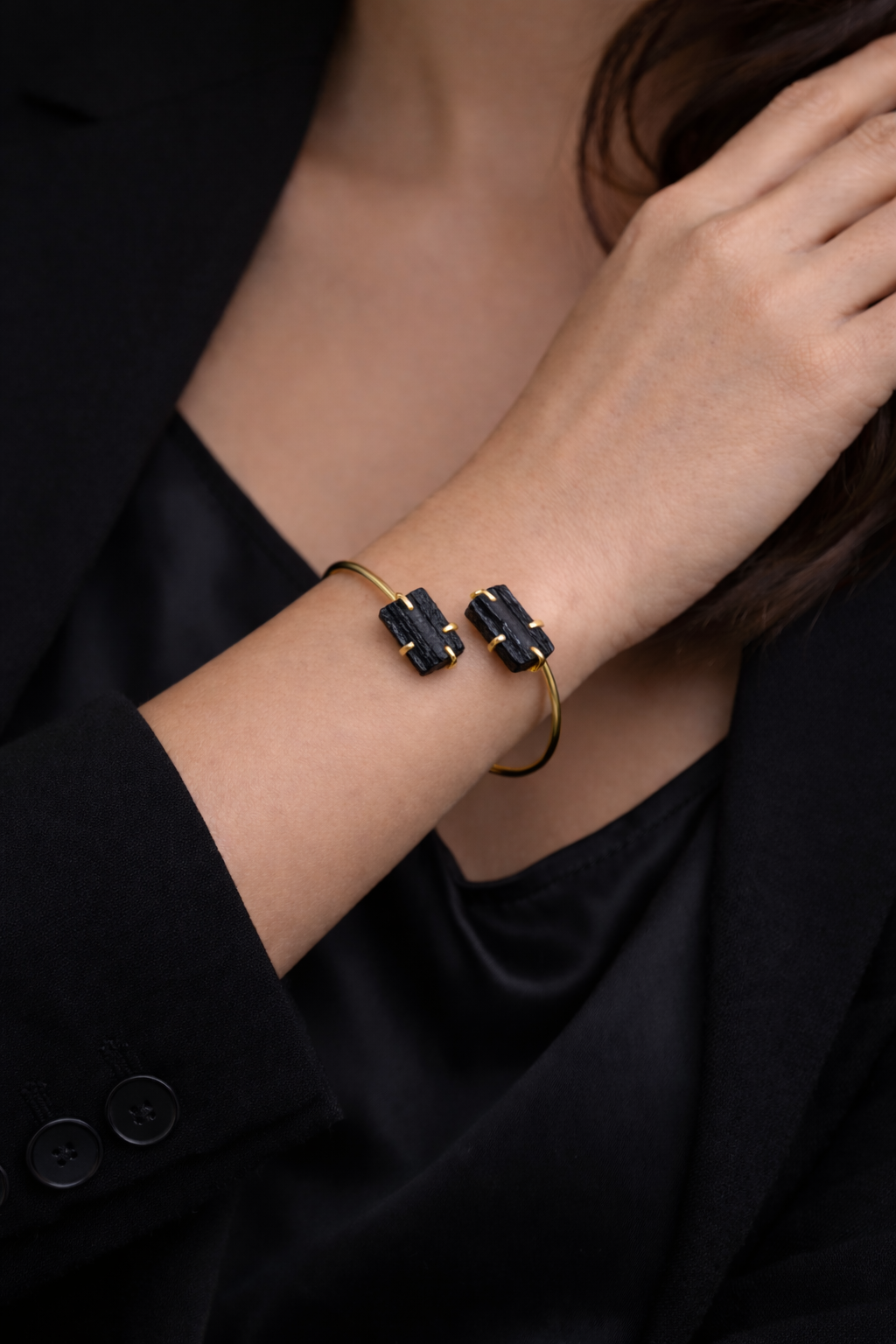 Black Tourmaline Double Bracelet