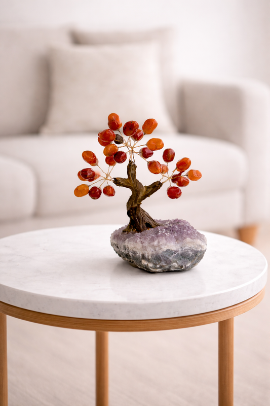 Carnelian & Amethyst Tree of Vitality