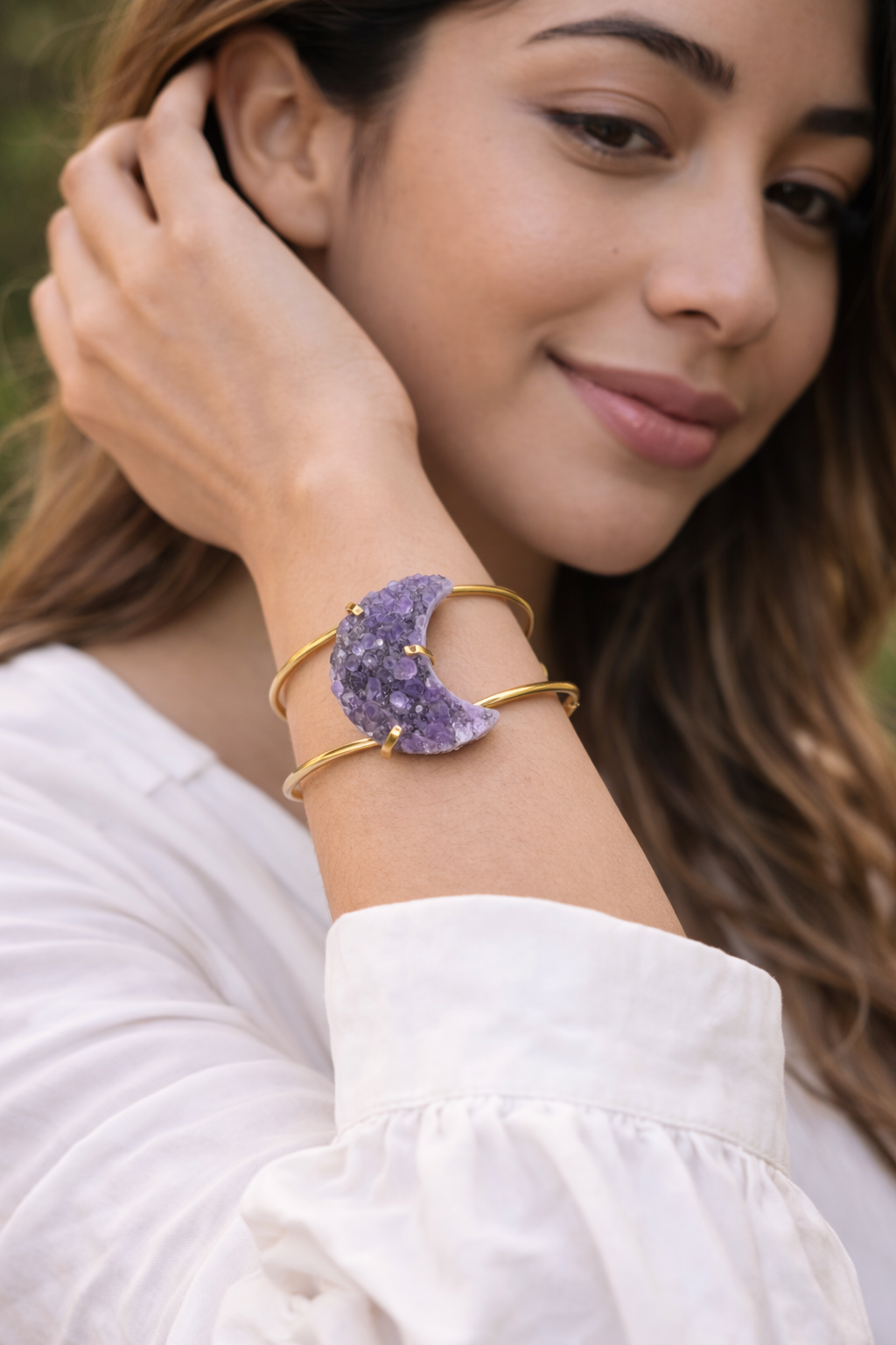 Amethyst Moon Bracelet