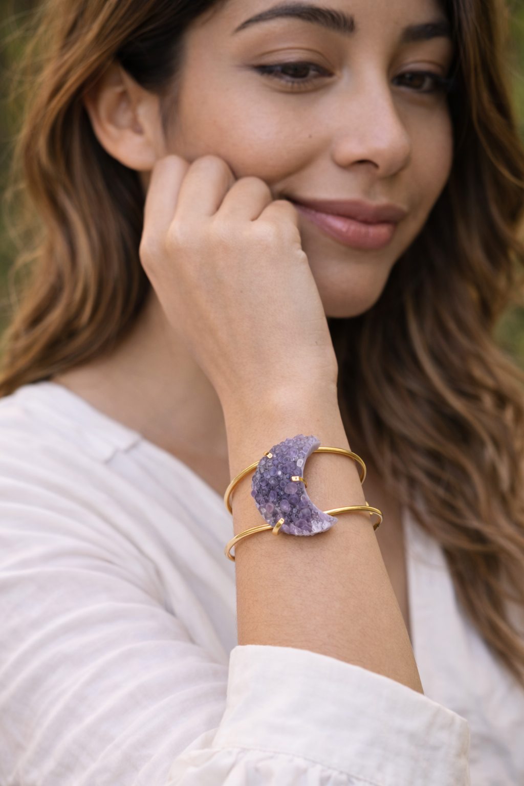Amethyst Moon Bracelet