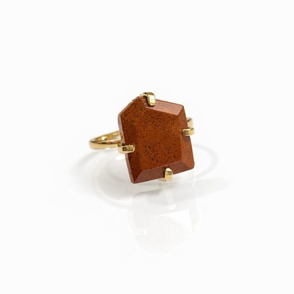 Red Jasper Ring Size 5-9 (Available in Sterling Silver 925 or Gold Plated)