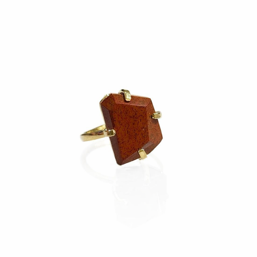 Red Jasper Ring Size 5-9 (Available in Sterling Silver 925 or Gold Plated)