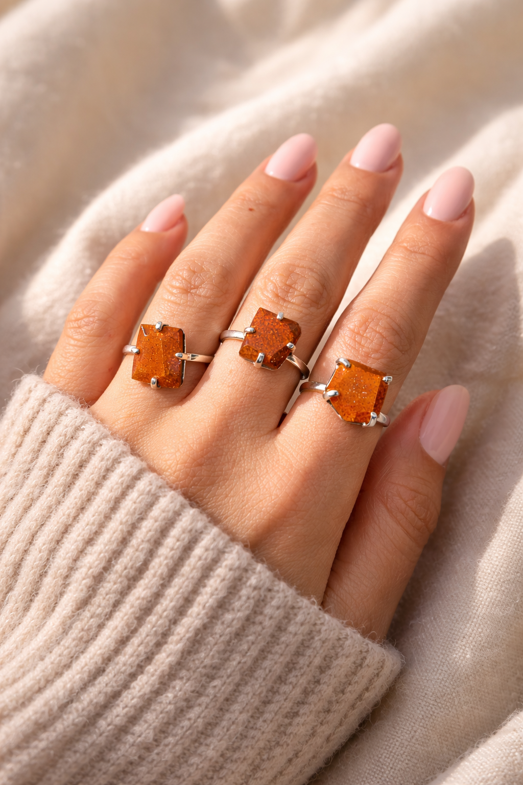 Red Jasper Ring Size 5-9 (Available in Sterling Silver 925 or Gold Plated)