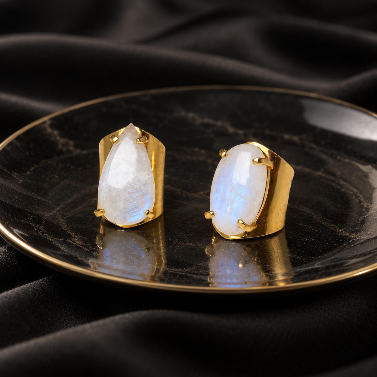 Moonstone Wide Signet Ring