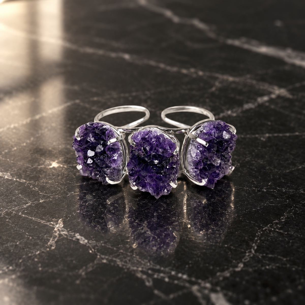 Triple Amethyst Bracelet – February Birthstone