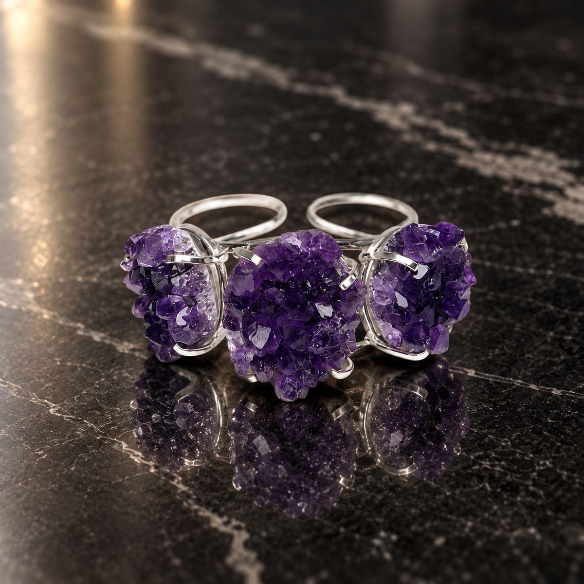 Triple Amethyst Bracelet – February Birthstone