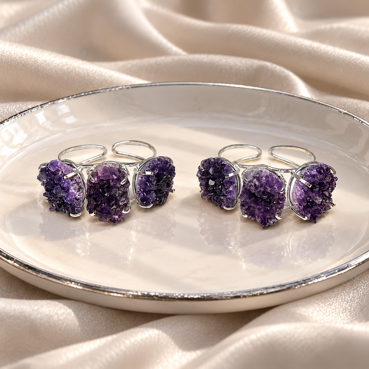 Triple Amethyst Bracelet – February Birthstone